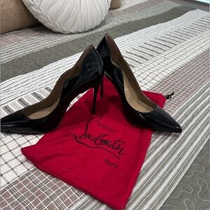 Black patent high heels